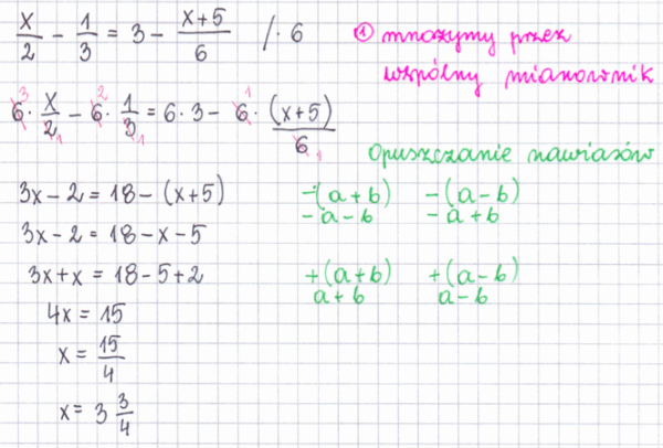 Sprawdzian Wiadomości Z Matematyki Kl 7 Równania matmadlaciebie.pl