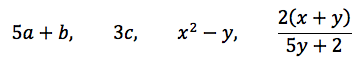 wyrażenia algebraiczne