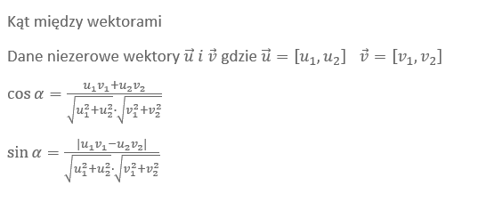Kąt między wektorami