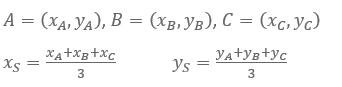 Środek ciężkości w trójkącie