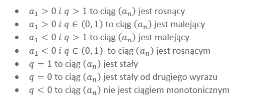 monotoniczność ciągu geometrycznego